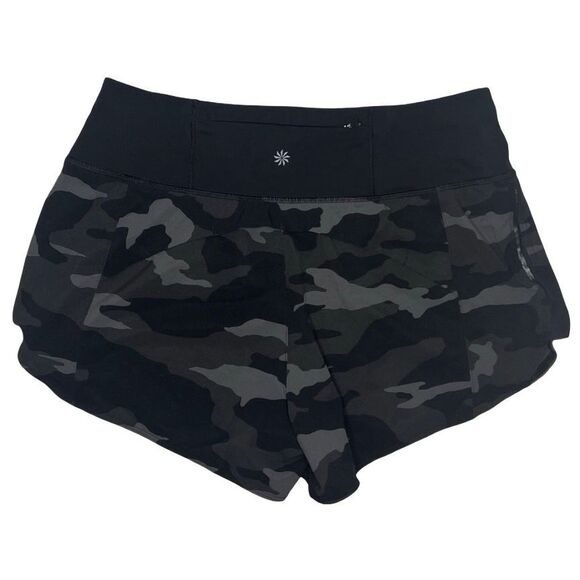 Athleta Lined Camo Running Shorts - Picture 2 of 8